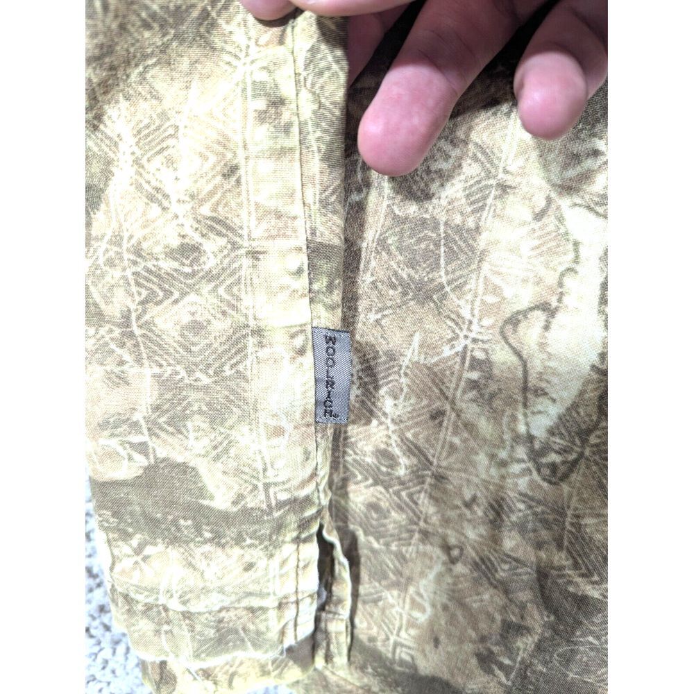 WOOLRICH Mens Fishing Short Sleeve Button Up Shirt Size XL Fish Print Outdoor - Picture 6 of 8